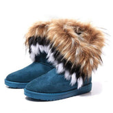 Boots for Women Snow Shoes Style Round-toe Slip on Female-BS01003-Veeddydropshipping